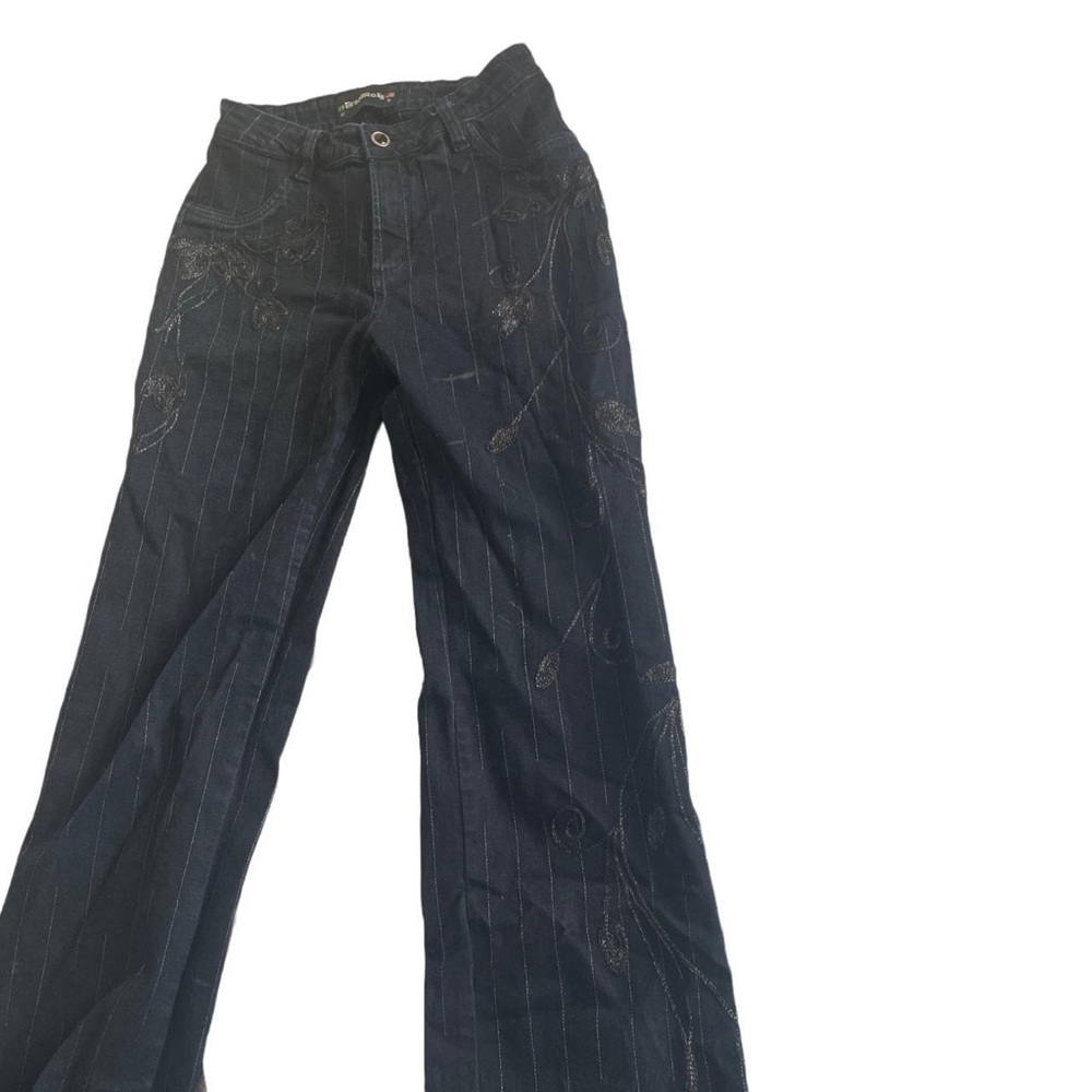 brazilroxx embroidered black pant/jean